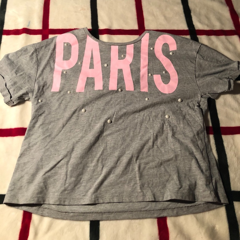 CUTE Justice Paris pearl shirt